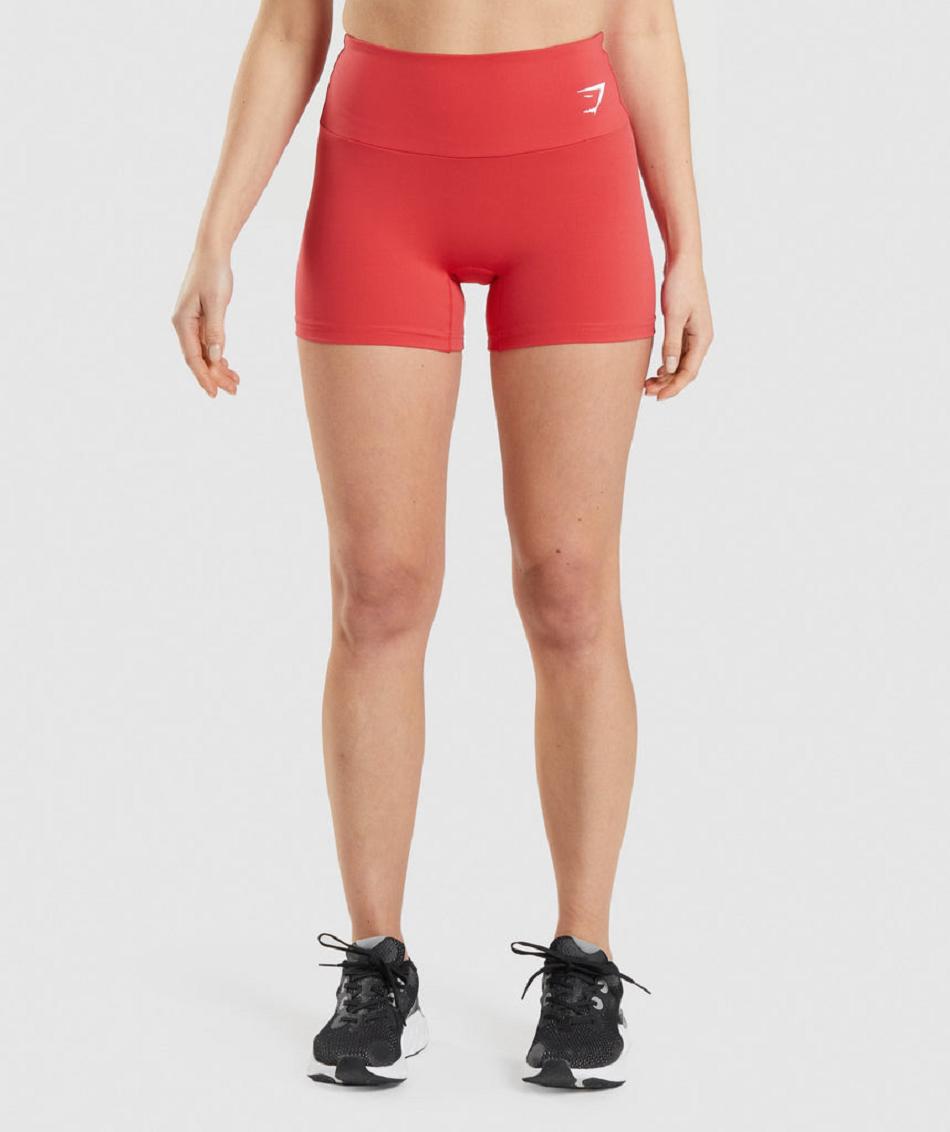 Pantalones Cortos Gymshark Entrenamiento Mujer Rojas | CO 2682MQZ